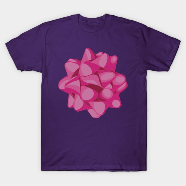 Pink ribbon bow for wrapping gifts T-Shirt by Tana B 